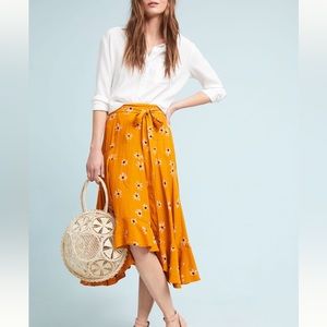ANTHROPOLOGIE / FAITHFULL THE BRAND Belted Botany Skirt - Sz XS